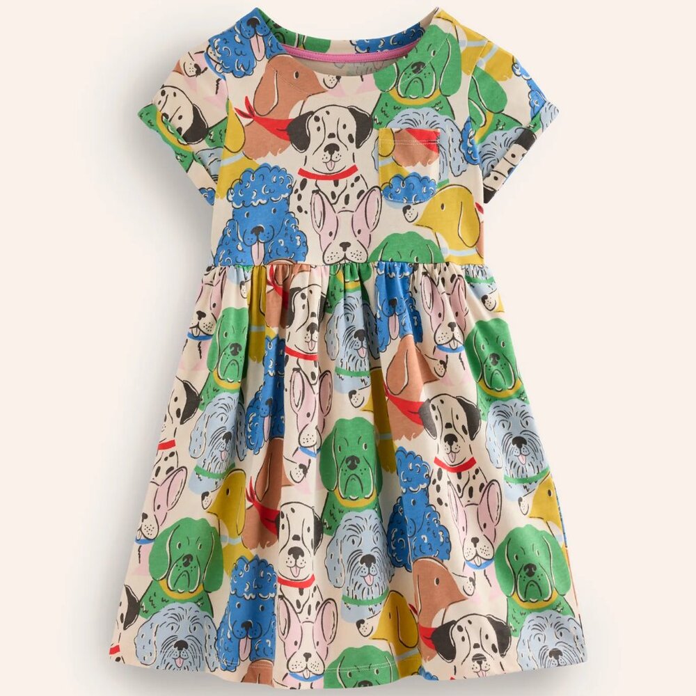 NEW Mini Boden Short-sleeved Fun Jersey Dress